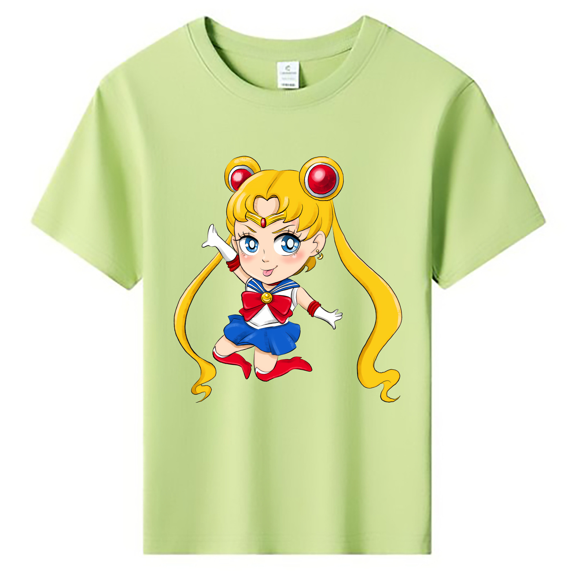 （画像用） 美少女戦士セーラームーン 月野 うさぎ つきの うさぎ Sailor Moon Tsukino Usagi 綿100％キッズTシャツ（フロントプリント）